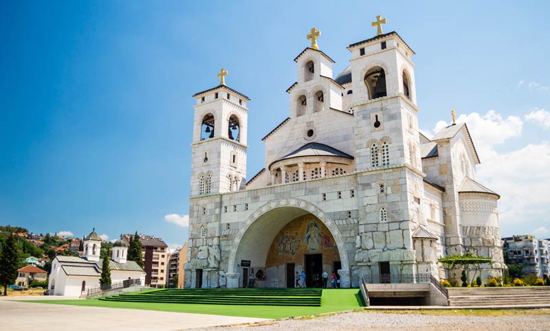 Blick auf die Kathedrale der Auferstehung Christi