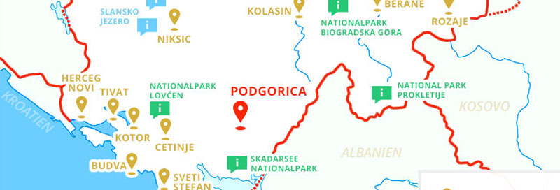 Montenegro Karte