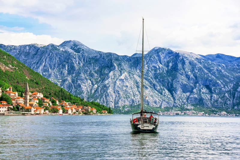Segelboot in Montenegro